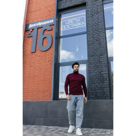 Jumper male ise, size 56, burgundy color-7