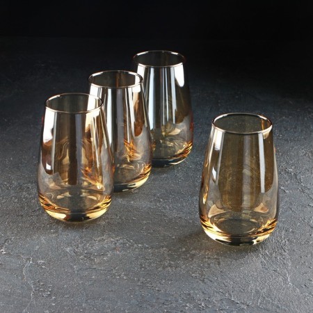 A set of high glass glasses "Golden Honey", 350 ml, 4 pcs-2