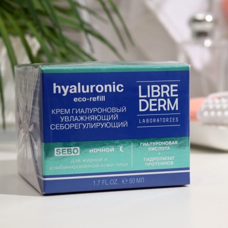 Librederm Eco-Refill hyaluronic cream moisturizing seborrheal night for oily skin