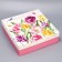 Gift folding box, packaging, "flowers", 26 x 26 x 8 cm