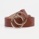 Women's belt, width 3.3 cm, metal buckle, redhead red