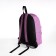 School backpack from textiles on lightning, external pocket, lilac color