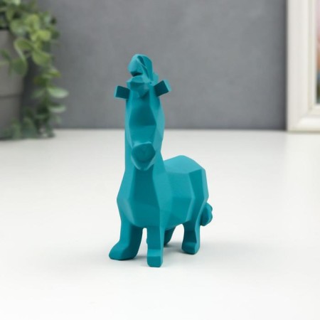 Souvenir Polystone 3D "Horse-Humpbacked" Blue 12x3.5x9.5 cm-1