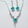 Set 2 objects: earrings, necklace "Light flirting", rhombics, color mix, 45 cm