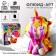 Set for creativity. Drawing by acrylic on the plastic figure "Unicorn"