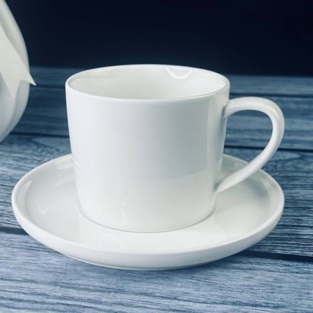 Чашка с блюдцем Lenardi Bianco, 300 мл