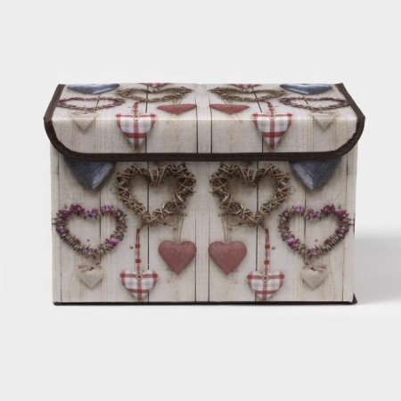 Stelly box for storage with a lid "Heart", 37 × 24 × 24 cm-1