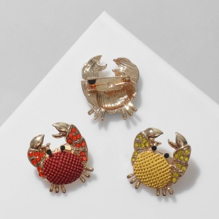 Brooch "Krabi", color mix (indivisible packing 12 pcs., Price per pcs.)-2