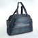 Sports bag with a lightning with an increase, 4 outer pockets, a long belt, the color is gray