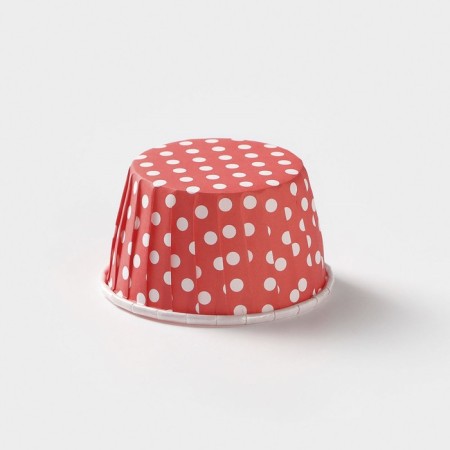 Baking shape Round shade "peas", d = 6.5 cm, red color-2