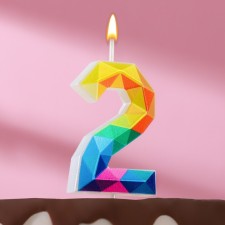 Candle in the cake on the skewer 