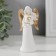 Souvenir Polystone "Angel-Her heart" White with gold 8.5x2.5x4.2 cm