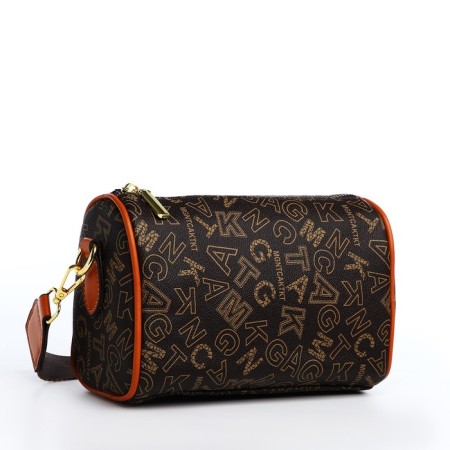 Cross-Bodi Bag on a zipper, brown color-2
