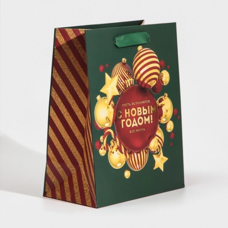 Laminated vertical package “Let all dreams come true”, MS 18 x 23 x 10 cm, New Year-1
