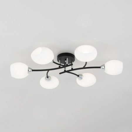 Ceiling chandelier Citilux "Florida" CL148165, 80x55x14.5 cm, 6x60W, E14, Black Color Black-3