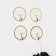 Hooks self -adhesive delaw Gold, 4 pcs, 6 × 6 × 2 cm, transparent