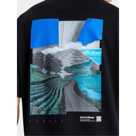 T -shirt male, black color, size 50-3