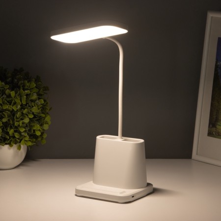 A tabletop lamp with a stand for the phone and pens, 2 compartments, 5W Led USB 2700-6500K-3