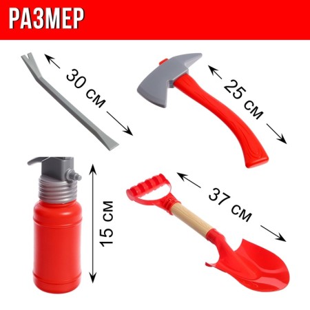 Set of firefighter "Fire tamer", with a textile vest, 8 items-2