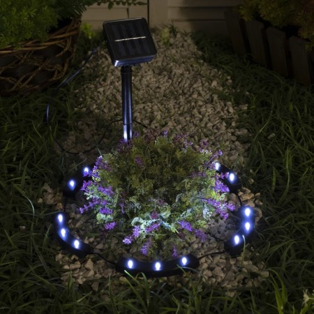 Garden lamp on the sunny battery "Hoop", 15 LED, glow white glow