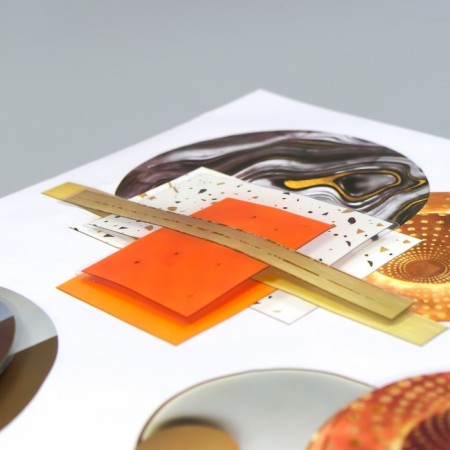 Interior plastic sticker 3D "abstraction" 52x35 cm-2