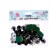 Rifle eyes with plugs, "sparkles" set 24 pcs, size 1 pc: 1.8 cm, green color