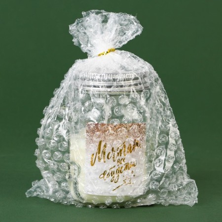 New Year's candle in a jar with a “dream” handle, vanilla aroma-6