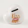 Копилка керамика "Белое сердце - Kiss me" 11х5х10,5 см