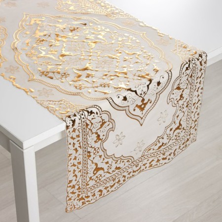 Openwork napkin for the table "East", 84 × 40 cm, PVC, gold color-3