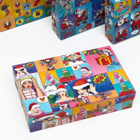 Set of boxes 4 in 1 "ROP -Art New Year", 30 x 20 x 8 - 24 x 14 x 5 cm-4