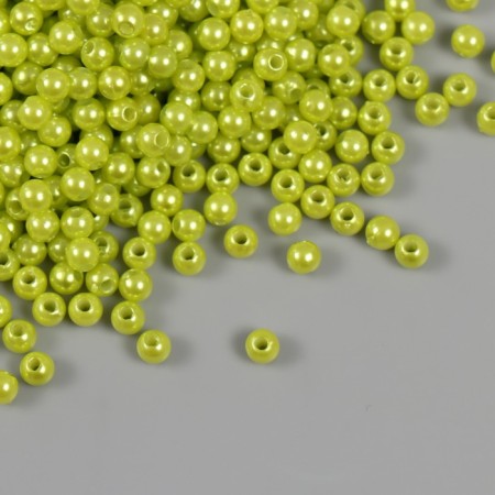 Set of beads "Pearls" d 4 mm, 250 gr, light green-1