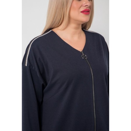 Women's dress, size 56, dark blue color-5