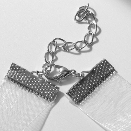 Choker "Tango" bud, black and white color, 30 cm-1