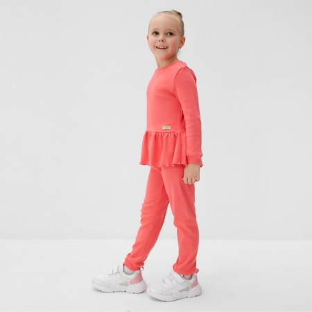 Kids (jumper, pants) minku, coral color, height 92-98 cm-2