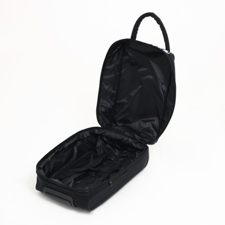 Small Small suitcase 20 "with a bag, a lightning department, with an extension, the color is black-7