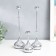 Summary Metal "drop" set 3 pcs silver 8.5x8.5x15; 8.5x8.5x32 cm