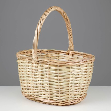 Children's basket, bottom: 15 × 20 cm, top: 25x21 cm, h = 14/26 cm, vine-1
