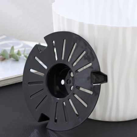 Kashpo for flowers with an insert “wave”, 4 l, d = 20 cm, h = 17 cm, white color-2