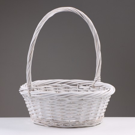 A set of baskets of 3 pcs, 40x16/45 cm, white, willow-2