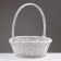 A set of baskets of 3 pcs, 40x16/45 cm, white, willow