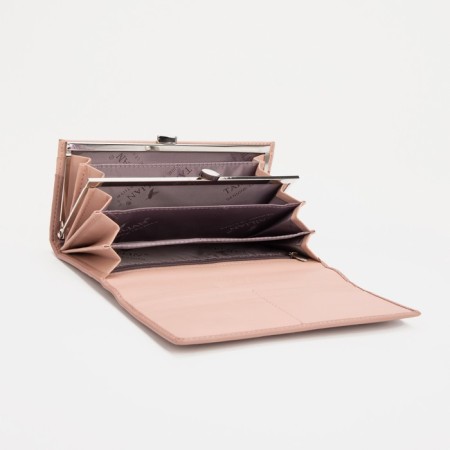 Women's wallet on magnets, pink color-2