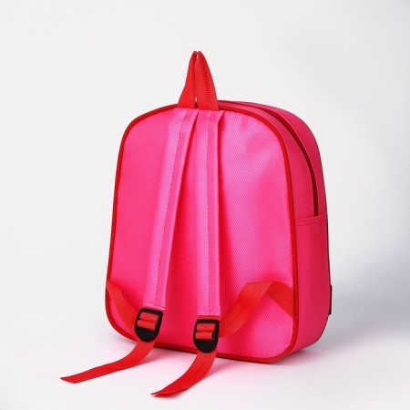 Baby backpack on lightning, 1 outer pocket, insert mix, pink color-6