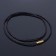Textile lace with a screw lock, 55 cm, black color