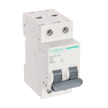 The circuit breaker SE CITY9 SET, C, 16 A, 2P, 4.5 KA, 230 V