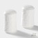 Porcelain set for spices on the bamboo stand Bellatenero "Kracle", 2 items: solo, pounder, white color
