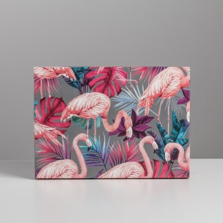 Gift folding box, packaging, Flamingo, 21 x 15 x 7 cm-3