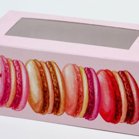 Box for Makarun, confectionery packaging "Makaruns", 5.5 x 12 x 5.5 cm-2
