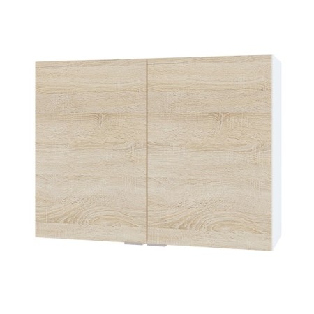 Cabinet with shelves, 800 × 300 × 600 mm, white/oral color Sonoma