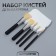 A set of makeup brushes, 5 objects, black color