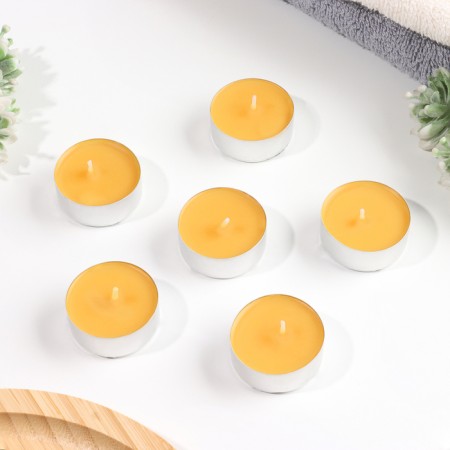 A set of tea candles aromatic "mandarin", 3.8x1.6 cm, 3.5 hours, 12 g, 6 pieces-1